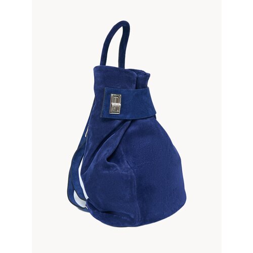 Рюкзак женский из натуральной замши темно-синий , Lamacco , 9823L_Темно-синий