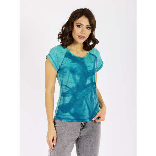 Футболка Pantamo Jeans, хлопок, размер XL, бирюзовый