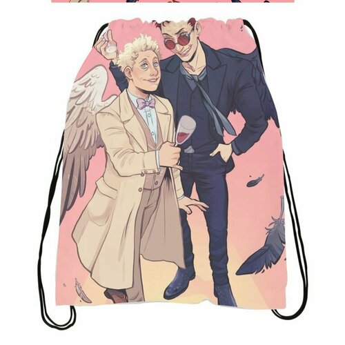 Сумка-мешок для обуви Благие знамения, Good Omens №1
