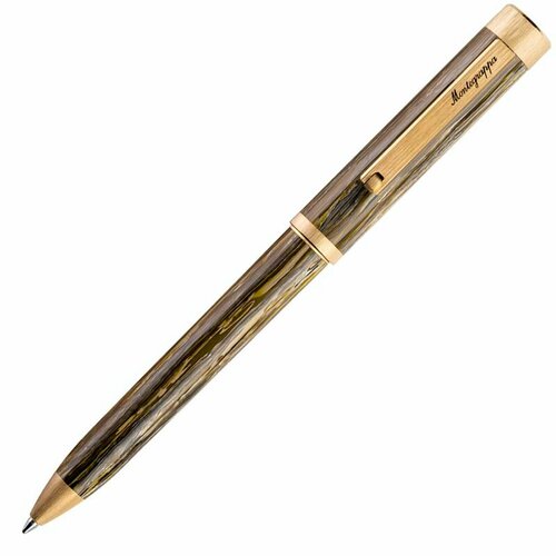 Шариковая ручка Montegrappa Zero Zodiac Capricorn (Козерог) Yellow Gold IP Steel. Артикул ZZ-CP-BP