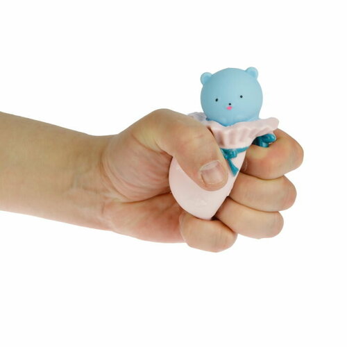 Игрушка-антистресс 1Toy Жмяка Выскочка. Медвежонок 5х6,5 см, розовый детская игрушка антистресс жмяка игрушка жмяка лягушка