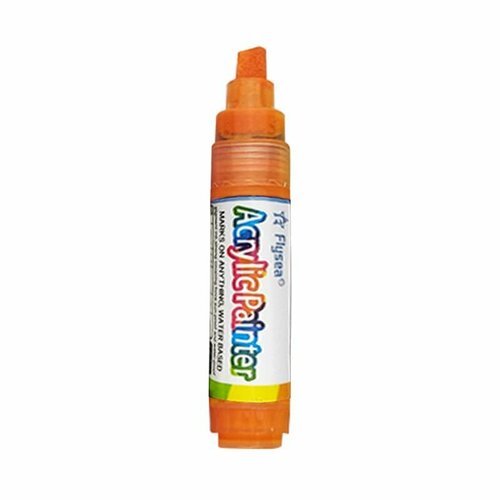 Акриловый маркер с толстым пером для граффити, теггинга, скетча, арта, декора Flysea Acrylic FS-801, 8.5 мм, цвет оранжевый