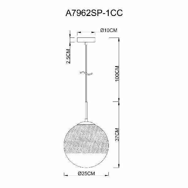 ARTE LAMP Подвесной светильник Arte Lamp A7962SP-1CC - фотография № 14