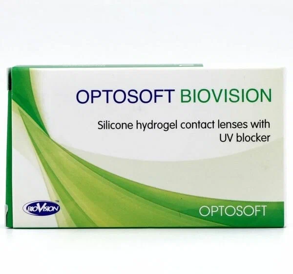 Контактные линзы Optosoft BioVision,(3 линз), D -9.00, R 8.6, Ежемесячные, 3 шт.