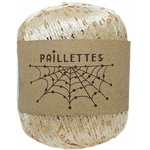 Пряжа Paillettes Wool Sea (080), 50г, 275м, 100% полиэстер (2 шт.)