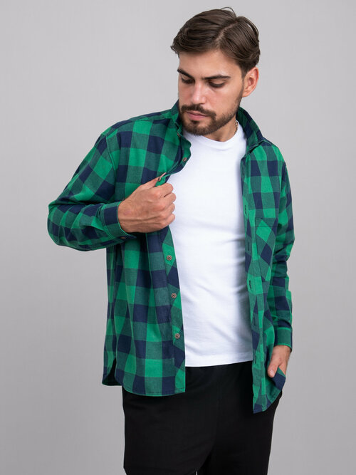 Рубашка LUKANCLAN, размер XXXL, зеленый