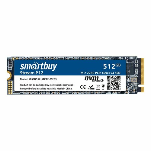 Твердотельный накопитель Smartbuy M2 SSD 512Gb Stream P12 SBSSD512-STP12-M2P3 525000₽