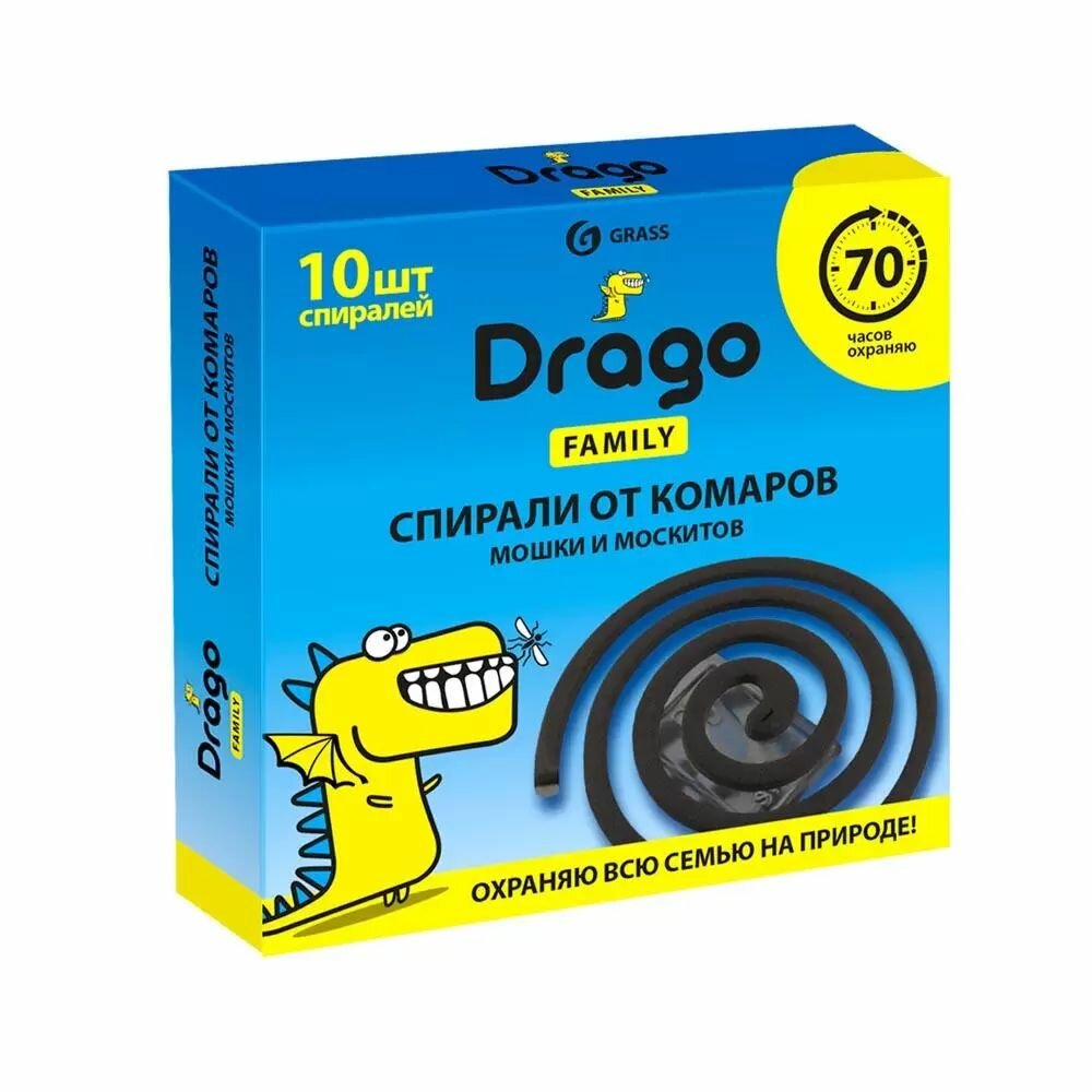 Спираль от комаров Drago Family 10шт + подставка Grass - фото №8