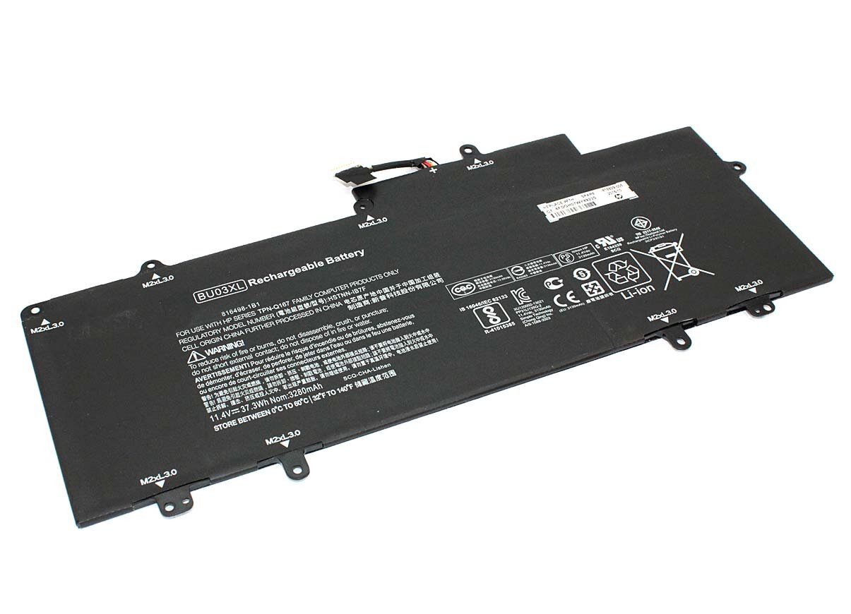 Аккумулятор для ноутбука HP Chromebook 14-AK010NR (BU03XL) 11.4V 3280mAh