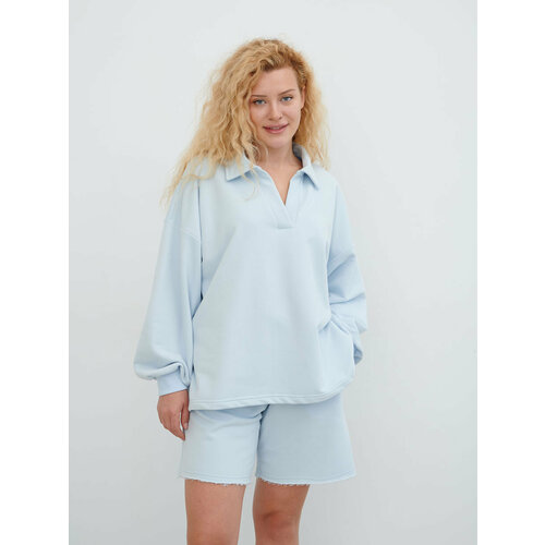 Свитшот HOODIEVLUDI, размер M, голубой