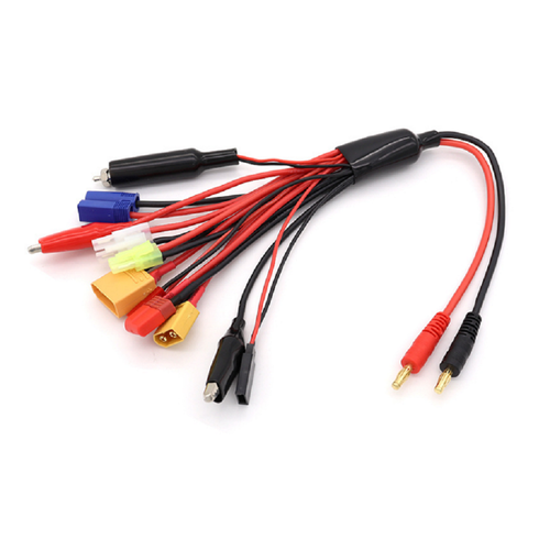 Переходник c бананов 4мм. на XT60/ XT90+ amass xt90 xt60 parallel adapter connectors xt60 xt90 series connection cable for rc lipo battery airplane drone