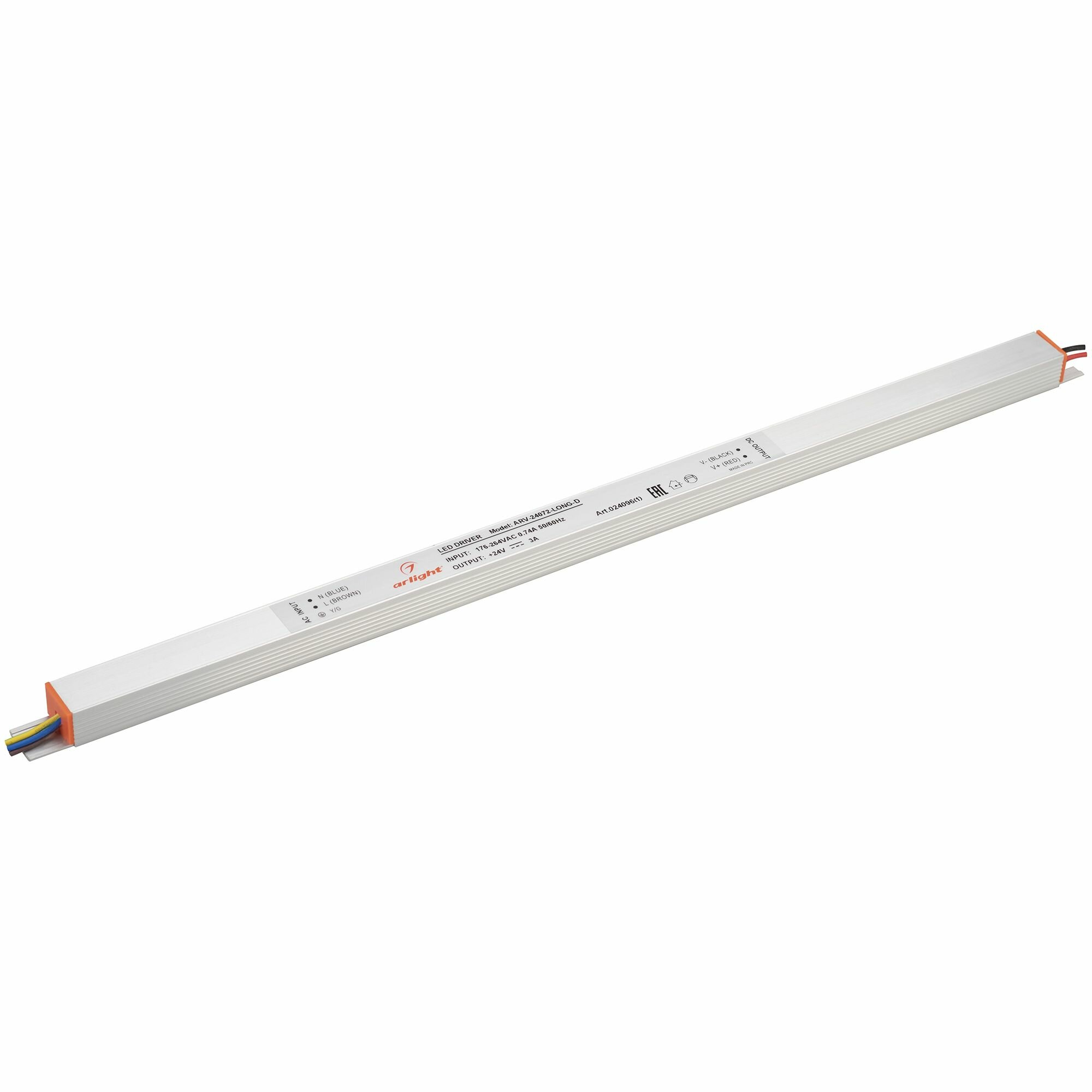 Блок питания Arlight ARV-24072-Long-D 24V 72W IP20 3A - фото №5