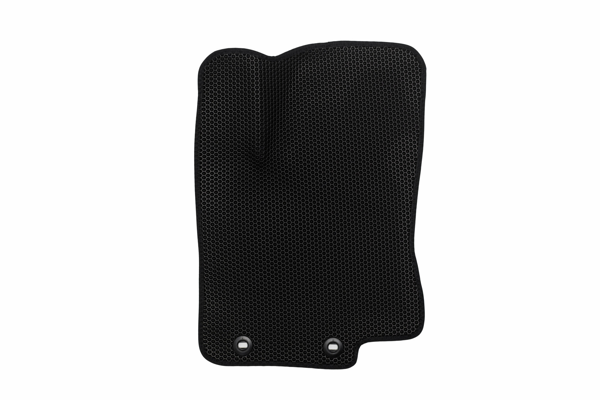 фото Водительский EVA коврик для Kia Rio 3 2010-2017/Киа Рио 3 2010-2017 черный с черной окантовкой