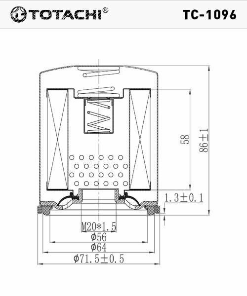 Масляный фильтр TOTACHI TC-1096