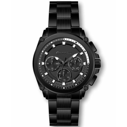 Наручные часы Guardo 12708-3, черный, серебряный