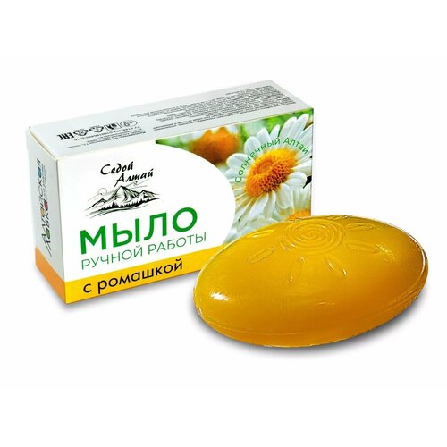 Мыло с ромашкой ручной работы 100г.