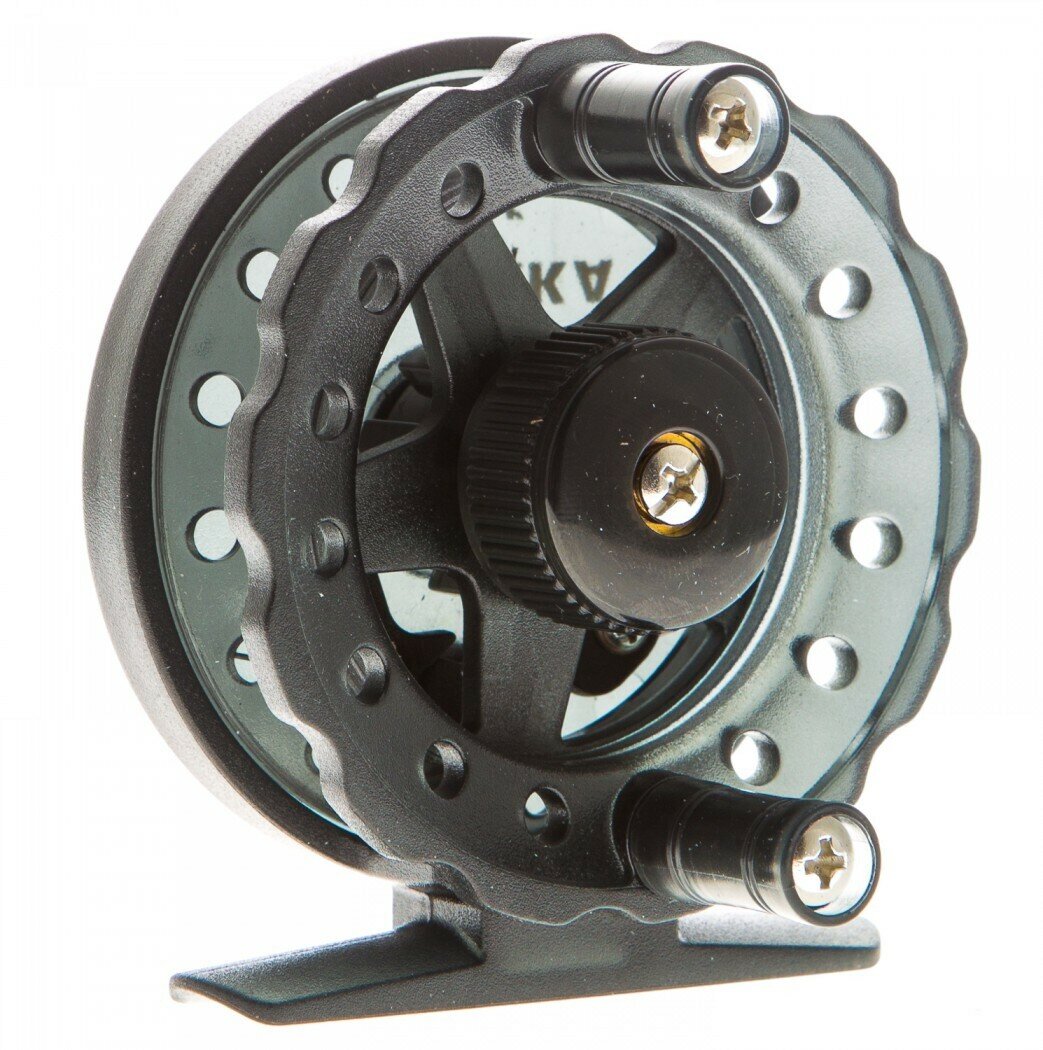 Катушка зимняя проводочная пластиковая Kosadaka Vector 65мм (2 напр. вращ со стопором или фрикц.)