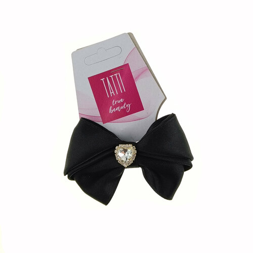 Заколка для волос Бантик с кристаллом, размер 75 мм, в ассортименте