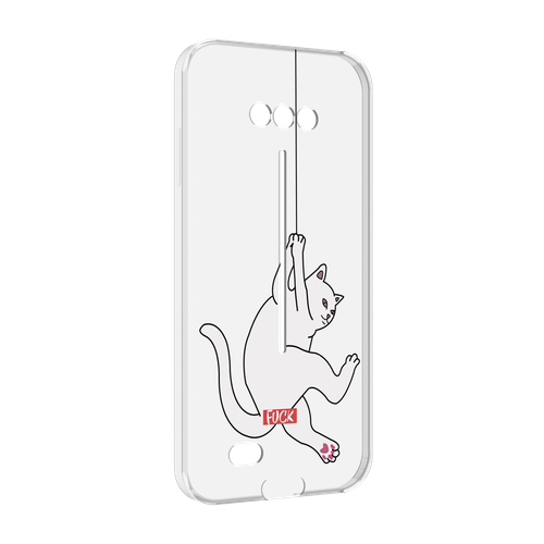 Чехол MyPads котяра-на-веревке для Doogee S41 / S41 Pro задняя-панель-накладка-бампер