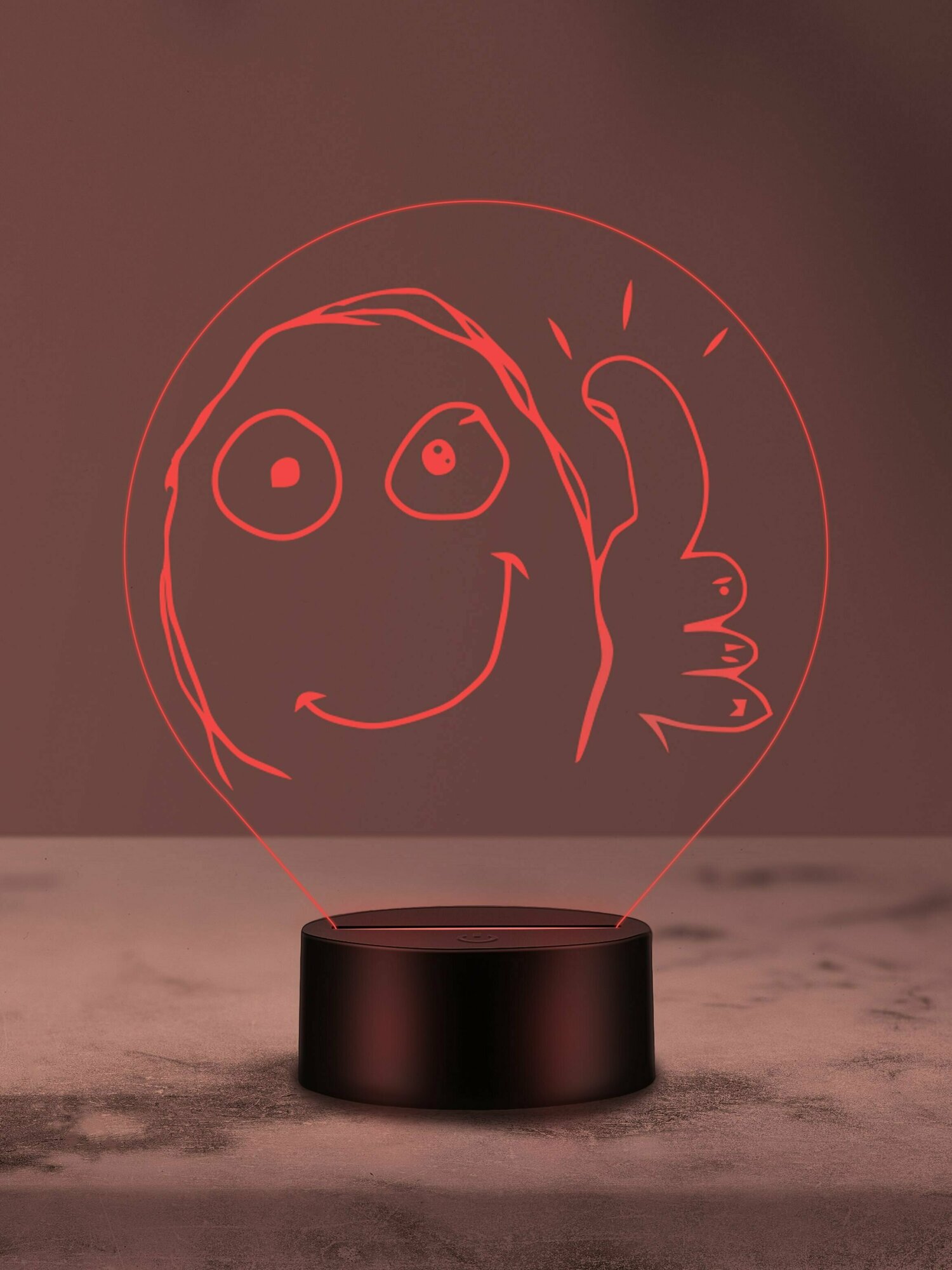 Ночник Ок мем, ночная лампа, 3Д светильник - фотография № 2