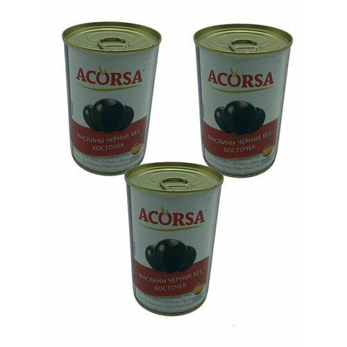 Маслины черные 300г без косточек 3шт Acorsa/ Испания