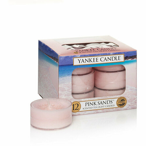 Свечи чайные 12 шт в упаковке Розовые пески Pink Sands 118 гр /4-6 часов каждая свеча