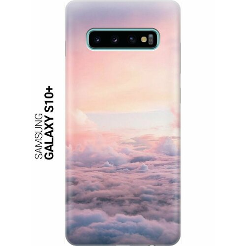 Ультратонкий силиконовый чехол-накладка для Samsung Galaxy S10+ с принтом Высоко над облаками ультратонкий силиконовый чехол накладка для samsung galaxy a80 с принтом высоко над облаками