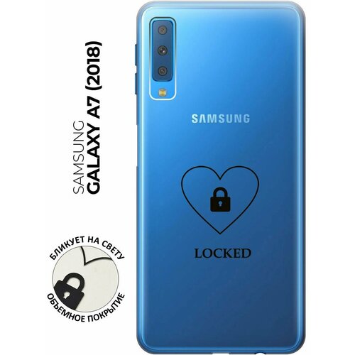 Силиконовый чехол с принтом Locked для Samsung Galaxy A7 (2018) / Самсунг А7 2018 силиконовый чехол с принтом may be для samsung galaxy a7 2018 самсунг а7 2018