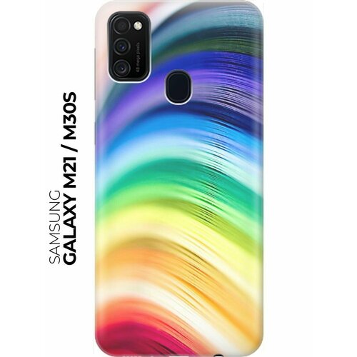 re pa накладка transparent для samsung galaxy m21 m30s с принтом разноцветные перья RE: PA Накладка Transparent для Samsung Galaxy M21 / M30s с принтом Разноцветные нити