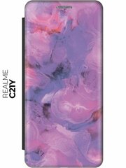 Чехол-книжка Фиолетовая абстракция на Realme C21Y / Рилми С21у черный