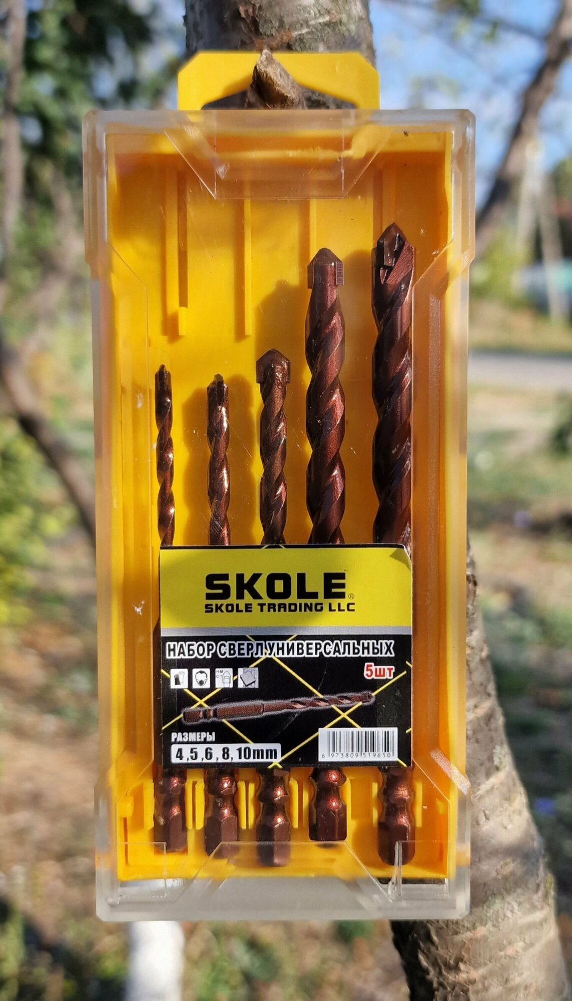 фото Набор сверл универсальных 5пр (4,5,6,8,10мм) Скол