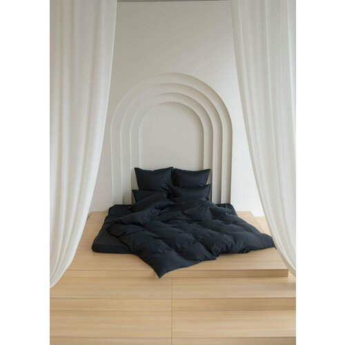 Постельное белье 2 спальное евро German Grass Black Brilliant Grass (200x220 / 180x200x40 / 70x70 (2шт))