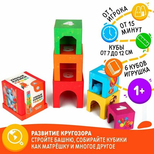 Развивающая игра «Умные кубики. Изучаем цифры игра развивающая рамки вкладыши изучаем цифры