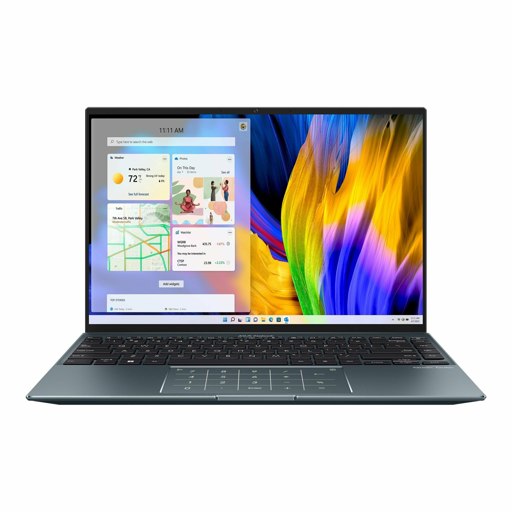 Ноутбук ASUS Zenbook 14X OLED UX5401ZA-KN195, 14" (2880x1800) OLED 90Гц сенсорный/Intel Core i7-12700H/16ГБ LPDDR5/512ГБ SSD/Iris Xe Graphics/Без ОС, серый (90NB0WM1-M00A70)