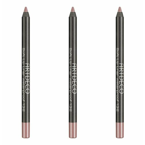 ARTDECO Водостойкий карандаш для губ Soft Lip Liner Waterproof тон 132, 3 штуки