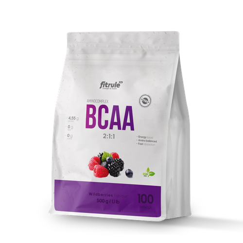 FitRule BCAA 2:1:1 (500 гр) (лесные ягоды) fitrule bcaa 2 1 1 500 гр малина