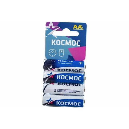 Батарейки солевые - Космос, тип AA пальчиковые, 1.5V, 64 шт. в 1 наборе батарейки аккумуляторные космос тип аа пальчиковые 1500mah 1 2v 2 шт в 1 наборе