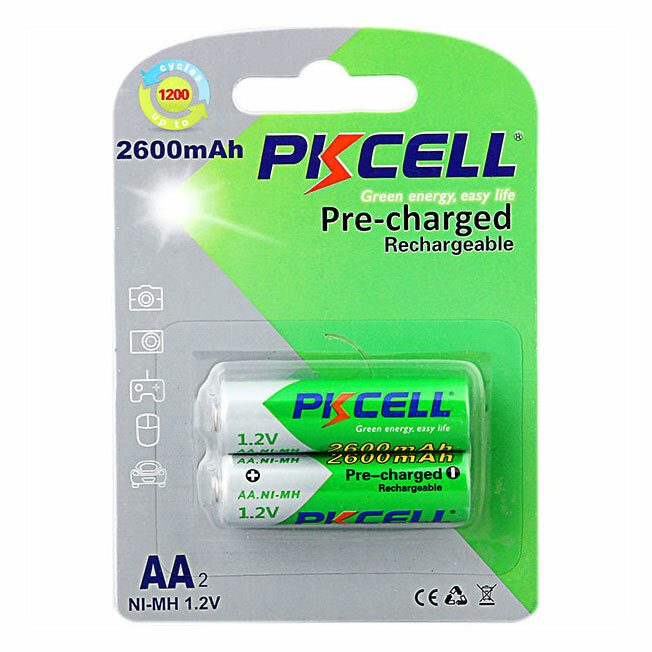 Аккумуляторы PKCELL NI-MH RTU AA2600-2B тип - AA 2 шт в блистере