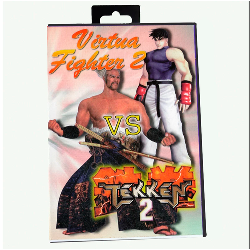 Картридж Virtua Fighter 2 vs Tekken 2 Для приставки Sega Genesis Sega Mega Drive 16 bit MD