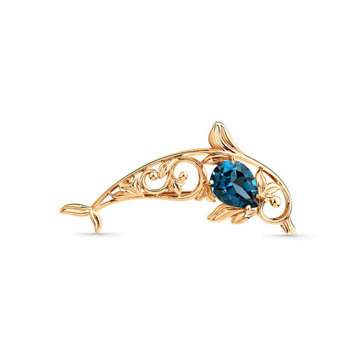 Брошь MAGIC STONES, красное золото, 585 проба, топаз