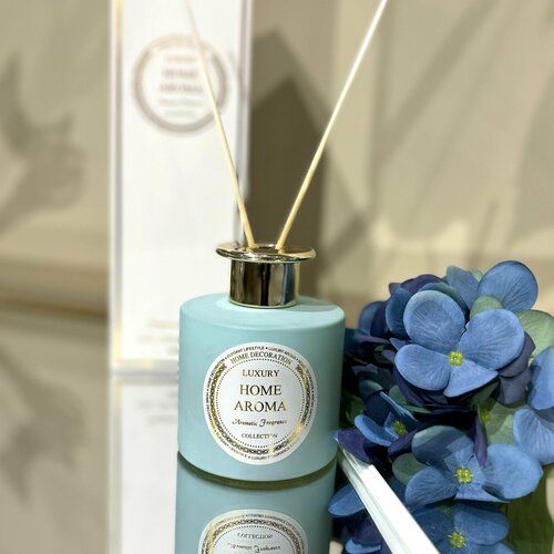 Диффузор ароматический для дома с палочками Home aroma 200ml бирюзовый champagne