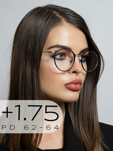 Изображение товара Корригирующие очки для зрения +1,75 / Готовые очки для чтения с диоптрией +1.75