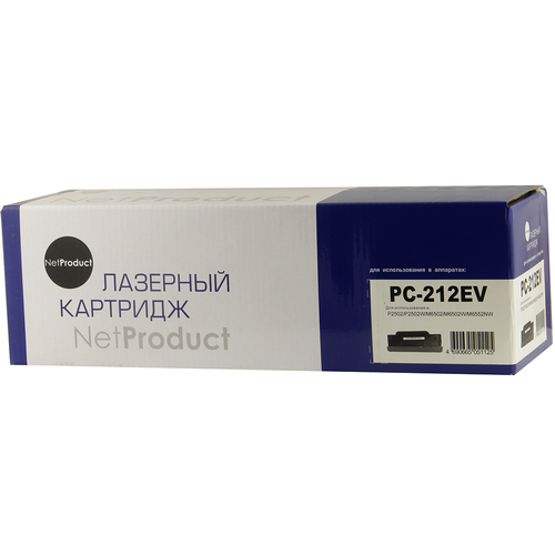 Картридж NetProduct (N-PC-212EV) для Pantum P2502/P2502W/M6502/M6502W/M6552NW, 1,6К лазерный картридж netproduct n pc 212ev черный для pantum m6502 m6502w m6552nw p2502 p2502w 1 6k