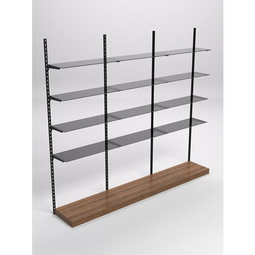 Настенная система с подиумами и 12-ю тонир полками для одежды LOFT 11 Орех 270 x 45 x 240 см 29325₽