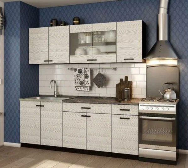 Кухонный гарнитур, кухня, готовый комплект Мальва 2 м Дуб Венге/Сосна Лоредо