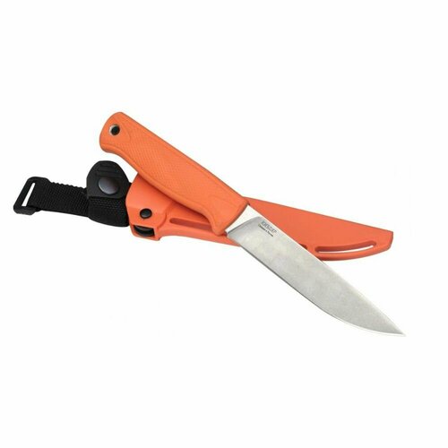 фото Нож otus stonewash черный оранжевый кизляр