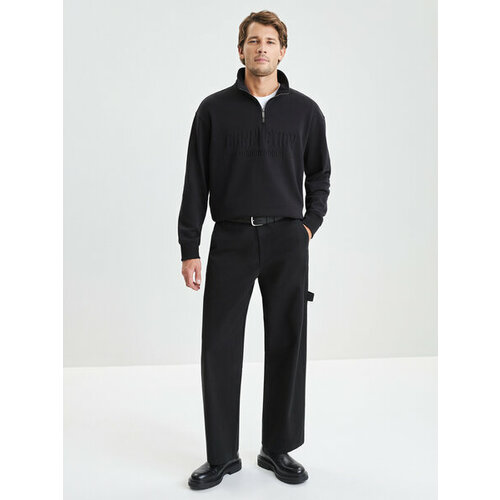 фото Брюки zarina, размер xl (ru 52)/182, черный