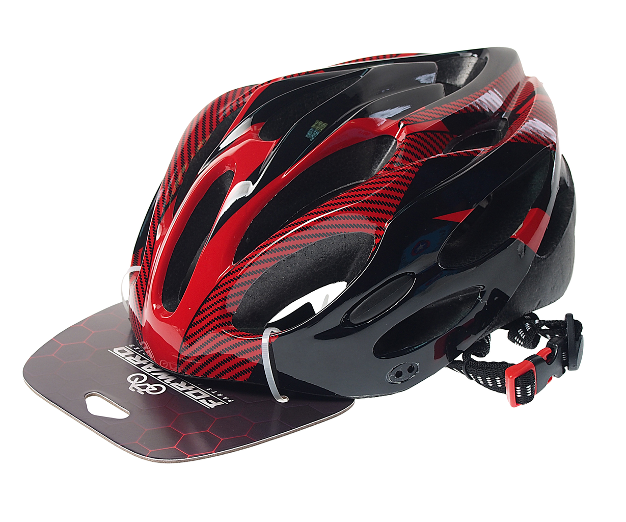 Шлем для катания на велосипеде, скейтборде и роликах L черно-красный FORWARD