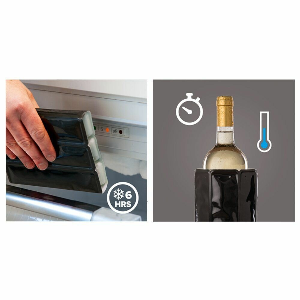 Чехол для бутылки VacuVin Active Cooler Wine, серебристый