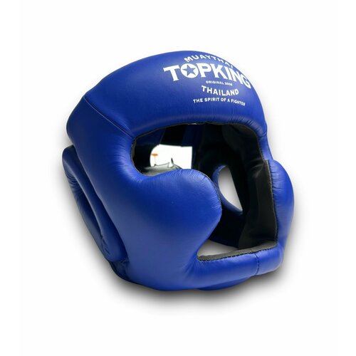 Шлем для тайского бокса Top King Head Guard "Full Coverage" blue XL
